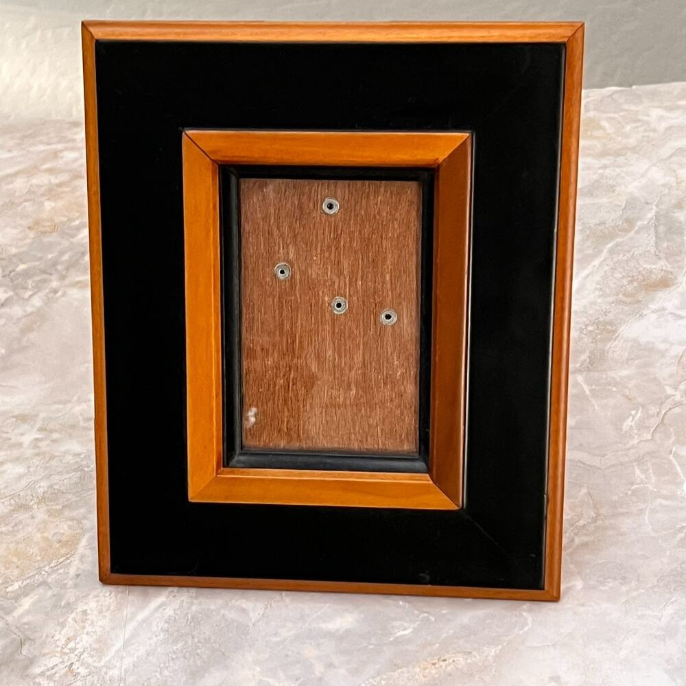 Solid Two Tone Wood Photo Frame 4 x 6" Wooden Smooth Finish Portrait Style